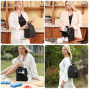 NCVI Breastmilk Cooler Bag with 2 Ice Pack, Breast Pump Bag with Cooler Fits 6 Bottles, Double Layer Breast Milk Travel Bag Baby Bottle, for Travel, Nursing Mom Daycare, Work, Picnic (Black) by TinyTreasures Baby Boutique