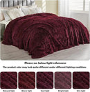 GONAAP Fuzzy Faux Fur Throw Blanket Queen Size Wine Red Super Soft Cozy Plush Fuzzy Shaggy Blanket for Couch Sofa Bed (Wine Red, Queen(90"x90")) by CozyNest Decor