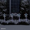 Alpine Corporation Holiday Décor Shooting Star Garden Stake with LED Lights, 4-Pack, Christmas Decoration by GreenHaven Gardens