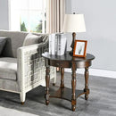 MODERION Oval End Table with Drawer, Solid Wood Sofa Side Table with Storage Shelf, Traditional Living Room Corner Table, Nightstand, Easy Assembly 28” x 22” x 24” Retro Walnut CJZ2233DC by CozyNest Decor