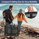 REDCAMP 36x24 Folding Grill Table for Outside with 2 Side Tables, Lightweight Portable Metal Aluminum Outdoor Grill Table with Adjustable Height Legs, Great for Camping Picnic Cooking BBQ, Black 3ft by GreenHaven Gardens