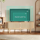LINSY HOME TV Stand for 65" TV, Mid-Century Modern 58" Entertainment Center with Sliding Tambour Door and Storage Cabinet, Cruved TV Media Console Table for Living Room, Bedroom, Oak by CozyNest Decor