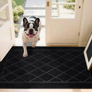 JSEI Dirt Trapper Door Mat 36"x60", Non-Slip Washable Entryway Mats, Dog Door Mat, Stain Resistant and Absorbent Floor Mats, Low Profile Welcome Mat for Front Back Door, Black by CozyNest Decor