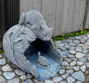 Teaeeno Cat Statues Decor Gutter Downspout Extension Decorative, Animal Statue Outdoor Decor, 3"×4" Rain Gutter Downspout Splash Block, Garden Splash Block Outdoor Sculpture, Rain Downspout Diverter by GreenHaven Gardens