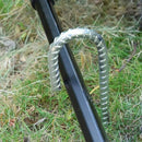 Rebar Stakes 12 Inch, 12 Pack Galvanized Tent Stakes Heavy Duty Ground Stakes, J Hook Metal Fence Stakes for Ground, Outdoor Decoration, Wire Fencing, Gardening by CozyNest Decor