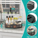Ovicar Lazy Susan Turntable Organizer - 13 inch Rotating Spice Rack Metal Lazy Susan for Cabinet Pantry Kitchen Countertop Dining Table Cupboard Bathroom Vanity Refrigerator Black by CozyNest Decor