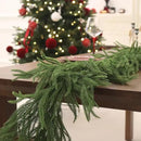 2PCS 9FT Christmas Garland Norfolk Pine Garland Real Touch Artificial Greenery Garland for Mantle Fireplace Table Indoor Outdoor Decor (Full) by CozyNest Decor