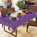 2 Pcs Halloween Tablecloth - Plastic Halloweens Spider Webs Table Cloth, Purple Disposable Rectangle Spiderweb Table Cover for Halloween Party Decorations Supplies Favors Tables Decor, 108 x 54 Inch by CozyNest Decor