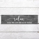 Generic Funny Wood Sign Relax You're On Beach Time Rustic Wooden Hanging Sign Home Farmhouse Kitchen Wall Decoration 16 x 4 Inch by CozyNest Decor
