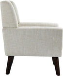 UIXE Accent Chair Modern Upholstered Armchair, Comfy Living Room Arm Chairs Mid Century Single Sofa Reading Side Seat for Bedroom, Home Office - Beige by CozyNest Decor