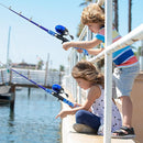 Kids Fishing Pole, Portable Telescopic Kids Fishing Poles for Boys and Girls, Fishing Rod and Reel Combo Kit with Tackle Box, and Fishing Net, Best Fishing Pole for Toddler Youth by TinyTreasures Baby Boutique