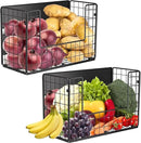 2 Set Magnetic Shelf for Fridge, Fruit Potato & Onion Storage Bins, Pantry Organizers & Storage, Large Container Magnetic Basket for Refrigerator, Kitchen Counter, Cabinet, Magnetic Fridge Organizer by CozyNest Decor