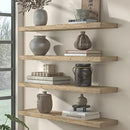 Fun Memories Floating Shelves for Wall Decor, 24"x8" Rustic Reclaimed Wood Shelves, Heavy-Duty Wall Mounted Shelves with Invisible Brackets, Set of 2for Living Room, Bedroom, Kitchen, Natural Finish by CozyNest Decor