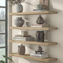 Fun Memories Floating Shelves for Wall Decor, 55"x8" Rustic Reclaimed Wood Shelves, Heavy-Duty Wall Mounted Shelves with Invisible Brackets for Living Room, Bedroom, Kitchen, Natural Finish by CozyNest Decor
