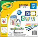 CreateOn Crayola Doodle Magnetic Tiles Building Set for Kids, Magnetic Kids’ Building Toys, STEM & Montessori Arts & Creativity Toys for Boys and Girls Ages 3+, 24-Piece Set by TinyTreasures Baby Boutique