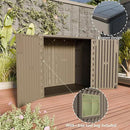 HOMSPARK 37 Cu.Ft Outdoor Storage Shed Weather Resistant, Multi Functional | Double-Wall Resin Storage Sheds & Outdoor Storage Box Waterproof for Backyard Garden Patio Lawn (Shallow Coffee) by GreenHaven Gardens