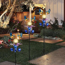 VCUTEKA Solar Lights Outdoor Metal Garden Stake Waterproof Crackle Glass Globe Garden Decor Blue Jay Bird for Pathway, Lawn, Patio, Yard by GreenHaven Gardens
