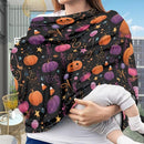 Binienty Infant Carseat Canopy, Cute Halloween Pumpkin Nursing Cover Soft Breathable Baby Car Seat Covers, Gifts for Mom Lover Wife by TinyTreasures Baby Boutique