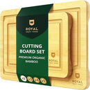 Chopping Board Set of 2 - Wooden Cutting Boards for Kitchen Meal Prep & Serving - Bamboo Wood Cutting Board Set - Charcuterie & Chopping Butcher Block for Meat - Kitchen Gadgets Gift by CozyNest Decor