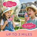 Walkie Talkies for Kids,5 Colourful Channels 2 Way Radio,Compass Flashlight and Magnifying Glass,3 Miles Long Range for Adventure Game,Outside, Camping, Hiking,Toys for 3-12 Year Old Boys Girls by TinyTreasures Baby Boutique