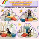 jela Foam Blocks 6Pcs Soft Play Equipment Luxury Miss Fabric, Toddler Climbing Toys Indoor Soft Play Climbing for Toddlers, Lightweight Climbing Blocks for Babies, Kids, Climb and Crawl Foam Playset by TinyTreasures Baby Boutique