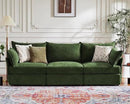 102.6" Modular Sectional Sofa, Oversized 3-Seater Green Couch with Removable Chenille Fabric Cover, Deep Seat & High Backrest for Living Room, Office & Apartment by CozyNest Decor