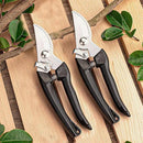 Garden Flower Shears Pruning Shears 6.9 inches Scissors Heavy Duty Plant Scissors for Cutting Flowers, Trimming Plants, Bonsai, Fruits Picking (Black Handle) by GreenHaven Gardens