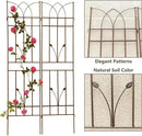 2 Pack Metal Garden Trellis 71" Fence Rustproof Garden Trellis for Climbing Plants Support Roses Flower Outdoor Lawn, Brown 6FT by GreenHaven Gardens