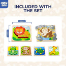 TOY Life Wooden Puzzles for Toddlers 1-3, Animals Toddler Puzzles 1-3, Puzzles for Toddlers 2-4, Wood Puzzles Christmas Montessori Toys Gifts for 1 2 Year Old, Baby Puzzles 12-18, Kids Learning Toy by TinyTreasures Baby Boutique