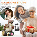 Json Garden Owls Statue with Solar LED Lantern, Loving Owls Family Embrace, Gifts for Mom Yard Art, Whimsical Figurine Large Sculpture Lighted Outdoor Mother's Day Spring Decorations for Lawn, Porch by CozyNest Decor
