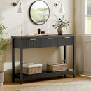 Lulive 51" Fluted Console Table for Entryway, Entryway Table with 3 Wooden Drawers, Farmhouse Behind Sofa Table for Living Room, Hallway, Couch, Foyer by CozyNest Decor
