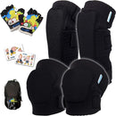 Soft-Style Kids Knee and Elbow Pads with Bike Gloves, Flexible Impact-Resistant Gear for Ages 2-11, Designed for Balance Bikes, Roller-Skating, and Skateboarding by TinyTreasures Baby Boutique