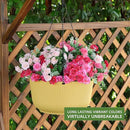 Dexceder 8.75 Inch Self Watering Hanging Planters Indoor Outdoor, Thickened Hanging Basket Flower Plant Pot (2 Pack, Yellow) by CozyNest Decor