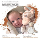 Love By Emi Baby Music Lovey Beige & White Giraffe, Baby Sleep Soother for Crib & Cuddle Bedtime, White Noise with Heartbeat & Lullaby, Plush Sound Toy, Stuffed Animal for Newborns, Infants & Toddlers by TinyTreasures Baby Boutique