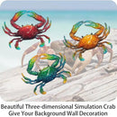 John's Studio Metal Crab Sea Wall Decor Outdoor Garden Hanging Art Sculptures Home Ocean Theme Decorations for Kitchen Bathroom and Pool - 3 PCS by GreenHaven Gardens