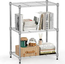 450 lbs Wire Storage Shelving 3-Tier Utility Shelving Unit Steel Organizer Wire Rack for Home,Kitchen,Office,Chrome(11.8" D x 17.7" W x 26.4" H) by CozyNest Decor