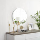 Fabuday Silver Circle Mirror for Wall 20 inch - Round Mirror for Bathroom, Entryway, Living Room, Hallway, Bedroom Decor, Small Matte Frame Mirrors by CozyNest Decor