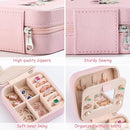 AYGXU Travel Jewelry Box for Women and Girls - Small Case With Initial A-Z - Teacher Gifts by TinyTreasures Baby Boutique