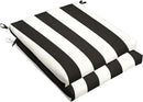 Sorra Home Sunbrella Bristol Square Chair Cushion (Set of 2) - Fade & Water Resistant, Outdoor & Indoor Patio Seat Cushion with Plush Foam - Cabana Classic (20" x 20" x 2.5") by GreenHaven Gardens