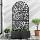 Casaphoria Metal Raised Garden Bed with Trellis and Wheels, 72"x35"x16" Arched Planter Box for Climbing Plants, Vegetables & Vines, Features Drainage Holes and Privacy Screen (Black-Net) by GreenHaven Gardens