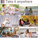 80"x60" Waterproof Sandproof Picnic Mat - Portable Foldable Outdoor Blanket for Beach, Park, Travel & Indoor Use - Lightweight Compact Design, Easy-Carry (Light Brown) by TinyTreasures Baby Boutique