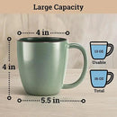 Ceramic Coffee Mugs Set of 4 - 16 oz Coffee Mug Set of 4 - Thick Durable Ceramic Mugs with Comfortable Handles - Dishwasher & Microwave Safe - Mug Sets 4 Beautiful Colors - Large 16 oz Full Capacity by CozyNest Decor