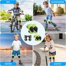 Knee Pads Elbow Pads Wrist Guards Set for Kids,Upgraded Protective Gear for Toddle 4-12 Boys or Girls Children Roller Skating Scooter Skateboarding Bike Roller Blade by TinyTreasures Baby Boutique
