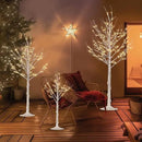 Outdoor Christmas Decorations Lighted Birch Tree Set of 3, LED Warm White 4, 6 and 8 Feet, for Indoor Christmas Decor, Party, Garden, Yard, Wedding, Holiday by CozyNest Decor