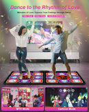 Double Dance Mat, Flannel Dance Mat for TV with HD Camera, Dual User Play Mat with Wireless Controller, Non-Slip Dance Pad for Kids Adults Girls Boys by TinyTreasures Baby Boutique