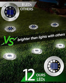 Coroor Solar Ground Lights, 12 LED Waterproof Garden Lights Outdoor Bright In-Ground, Solar Disk Lights Outdoor Decorations for Pathway Yard Lawn Patio Walkway Pool(20 Packs White) by GreenHaven Gardens