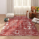 Living Room Rug 5x7 Rug Machine Washable Boho Area Rug Non Slip Moroccan Vintage Low Pile Large Rugs for Living Room, Bedroom, Farmhouse, Dining Room, Kids Playroom(Terracotta) by TinyTreasures Baby Boutique
