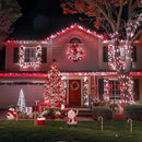 JMEXSUSS 2 Pack Red and White Solar Christmas Lights, Total 400 LED 151FT Solar String Lights Outdoor Waterproof, 8 Modes Solar Lights for Outside Tree Patio Christmas Decorations by GreenHaven Gardens