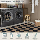 Lahome Checkered Easy Jute Runner Rug, 2x6 Kitchen Mats for Floor Washable Entryway Runner, Checkerboard Black Indoor Outdoor Carpet for Hallway 6ft Entry Laundry by CozyNest Decor