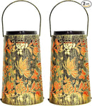Waterproof Metal Hanging Solar Lantern, Decorative Outdoor Butterfly Light for Garden or Yard Use, Cool/Warm Lighting, 2 Pack by GreenHaven Gardens